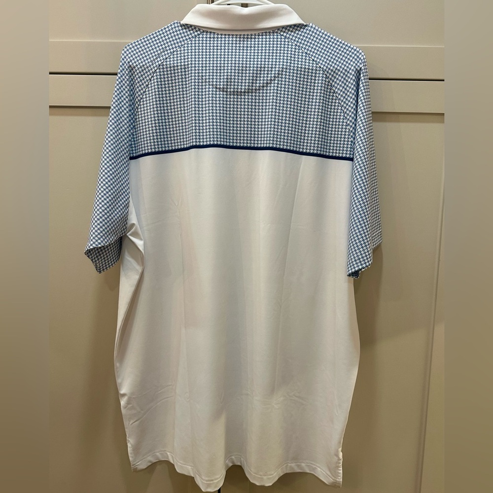 Callaway men’s Performance Polo Shirt - White & Blue- NEW- L - Picture 6 of 7